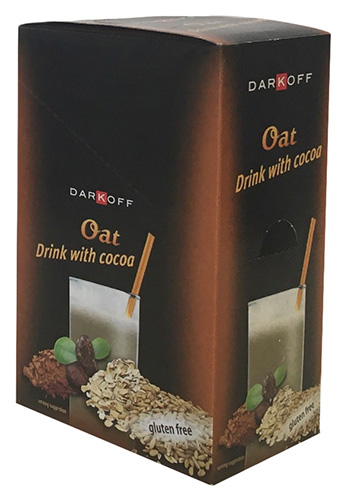 Zobrazit detail výrobku Darkoff Ovesný mléčný nápoj ochucený kakaem 53 % proteinu 10 x 20 g