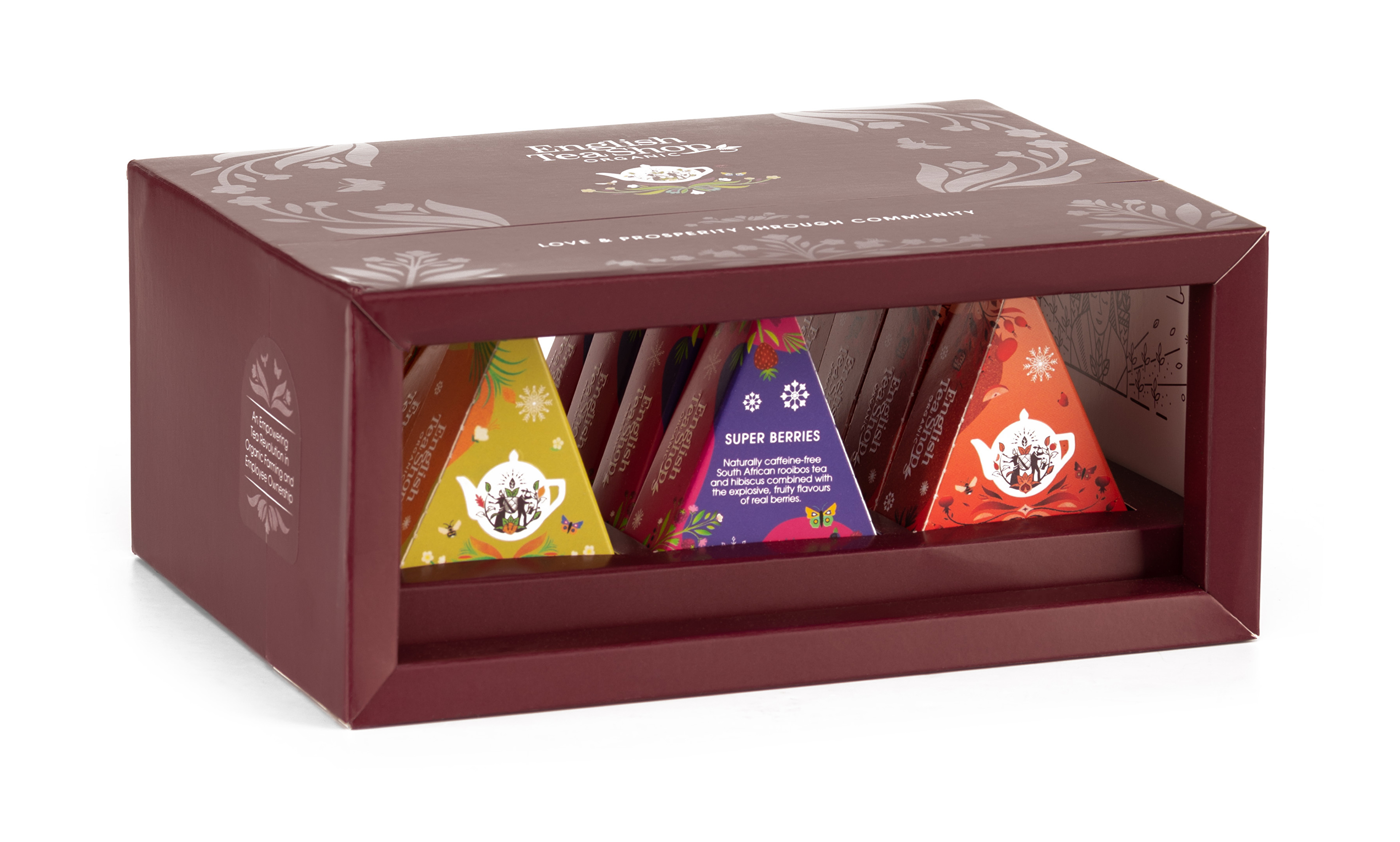 Zobrazit detail výrobku English Tea Shop Dárková kolekce Vánoční super dobroty 12 pyramidek BIO