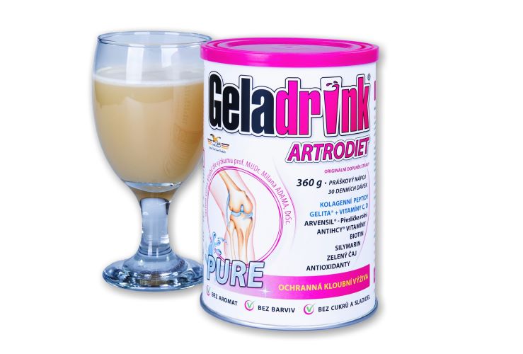 Zobrazit detail výrobku Geladrink Artrodiet Pure práškový nápoj 360 g + 2 měsíce na vrácení zboží