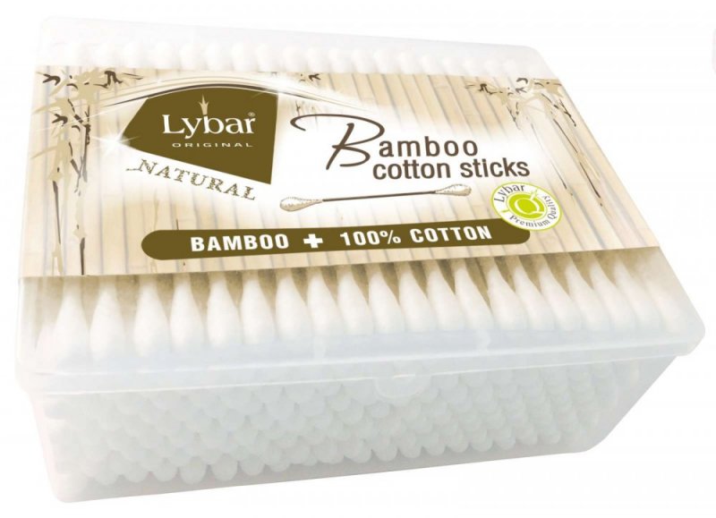 Zobrazit detail výrobku Lybar Original Natural Bamboo vatové tyčinky v hranaté krabičce 200 ks