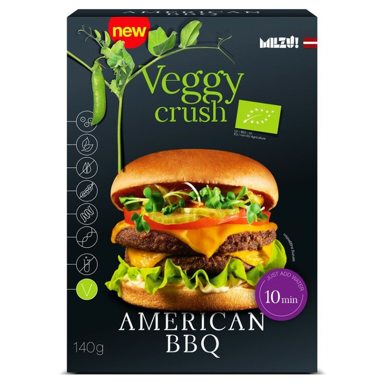 Milzu! Veggy crush sypká směs na americký burger BIO 140 g