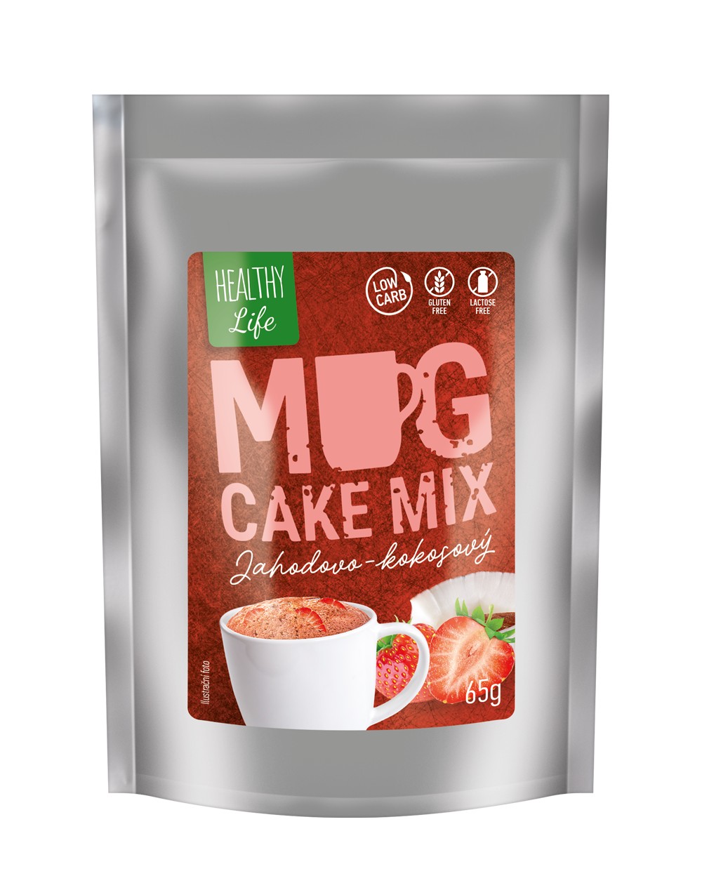 MKM pack Low carb mug cake jahodovo-kokosový 65 g