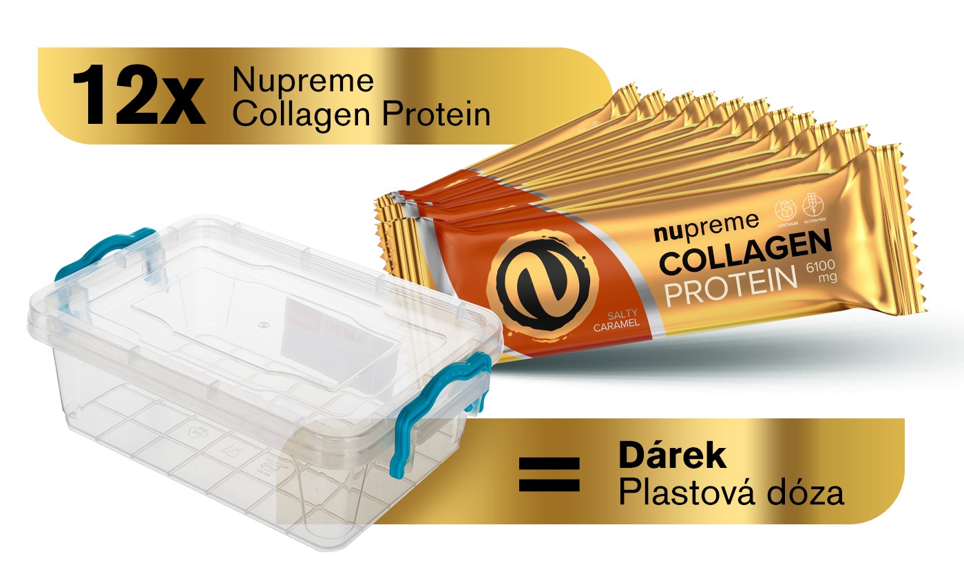Zobrazit detail výrobku Nupreme Proteinové tyčinky slaný karamel 12 ks v dóze