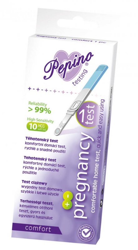 Zobrazit detail výrobku Pepino Těhotenský test Comfort 1 ks + 2 měsíce na vrácení zboží