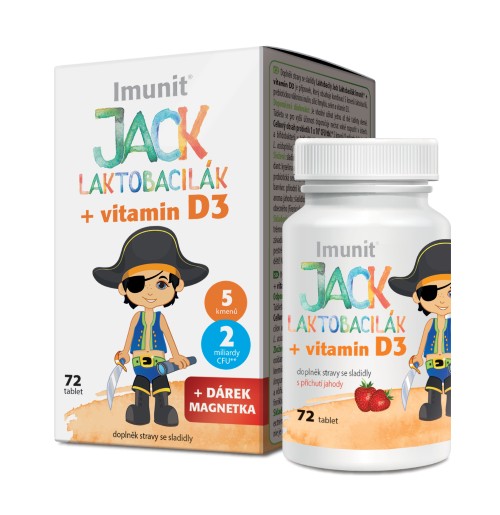 Zobrazit detail výrobku Simply You Laktobacily Jack Laktobacilák Imunit + vitamín D3 36 tablet