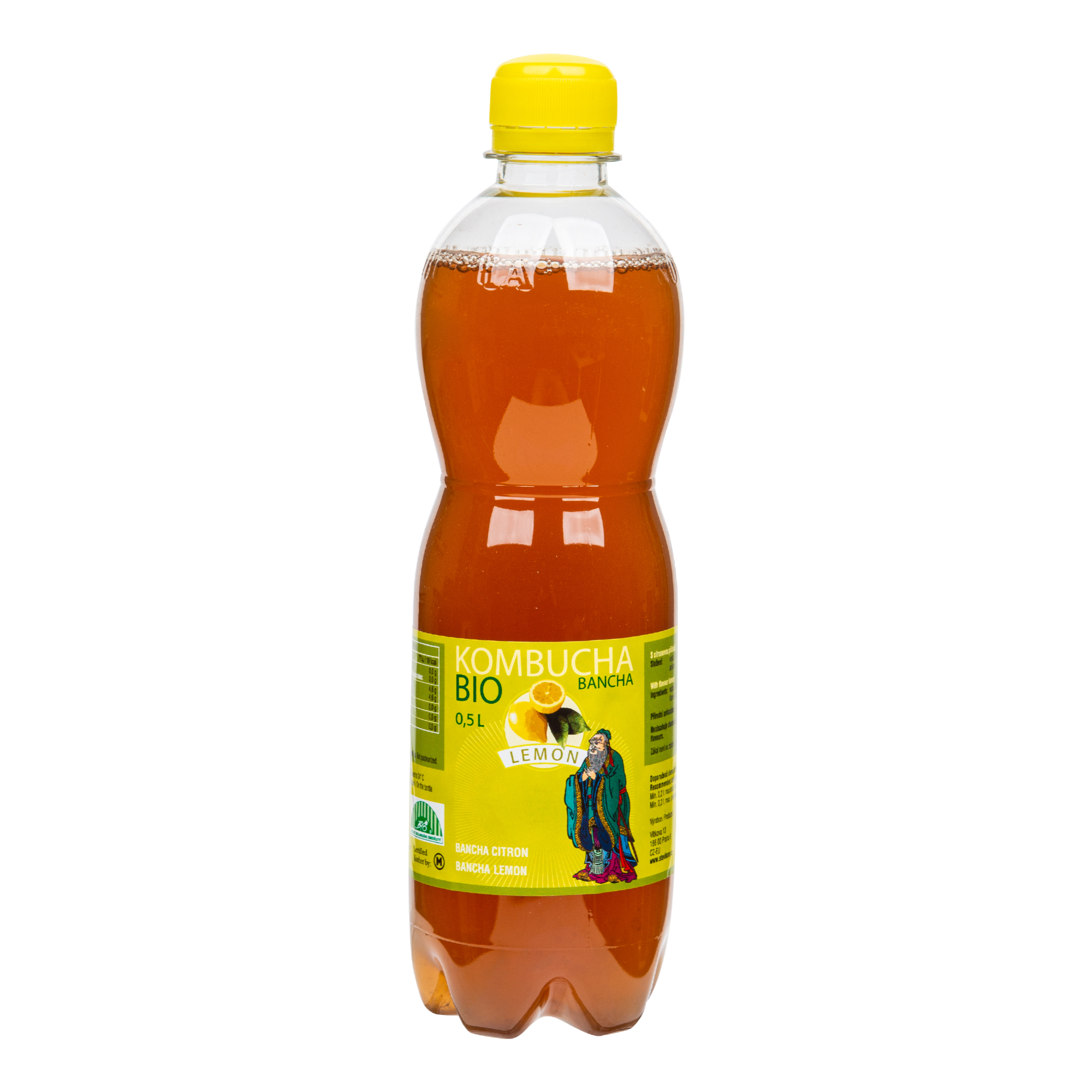Stevikom Kombucha bancha citron BIO 500 ml
