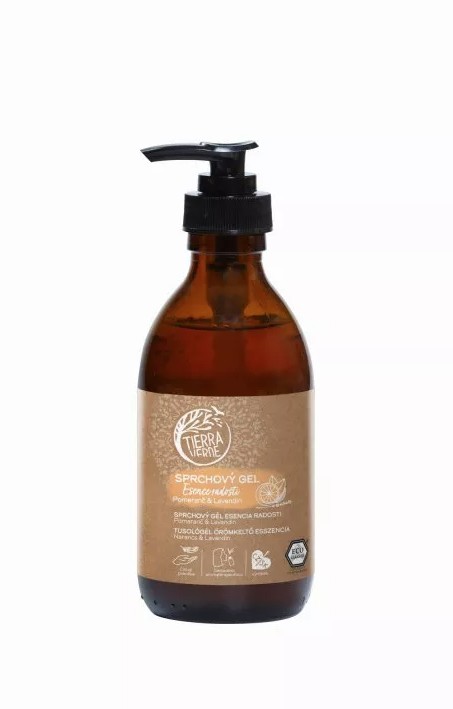 Zobrazit detail výrobku Tierra Verde Sprchový gel esence radosti – pomeranč a lavandin 230 ml + 2 měsíce na vrácení zboží