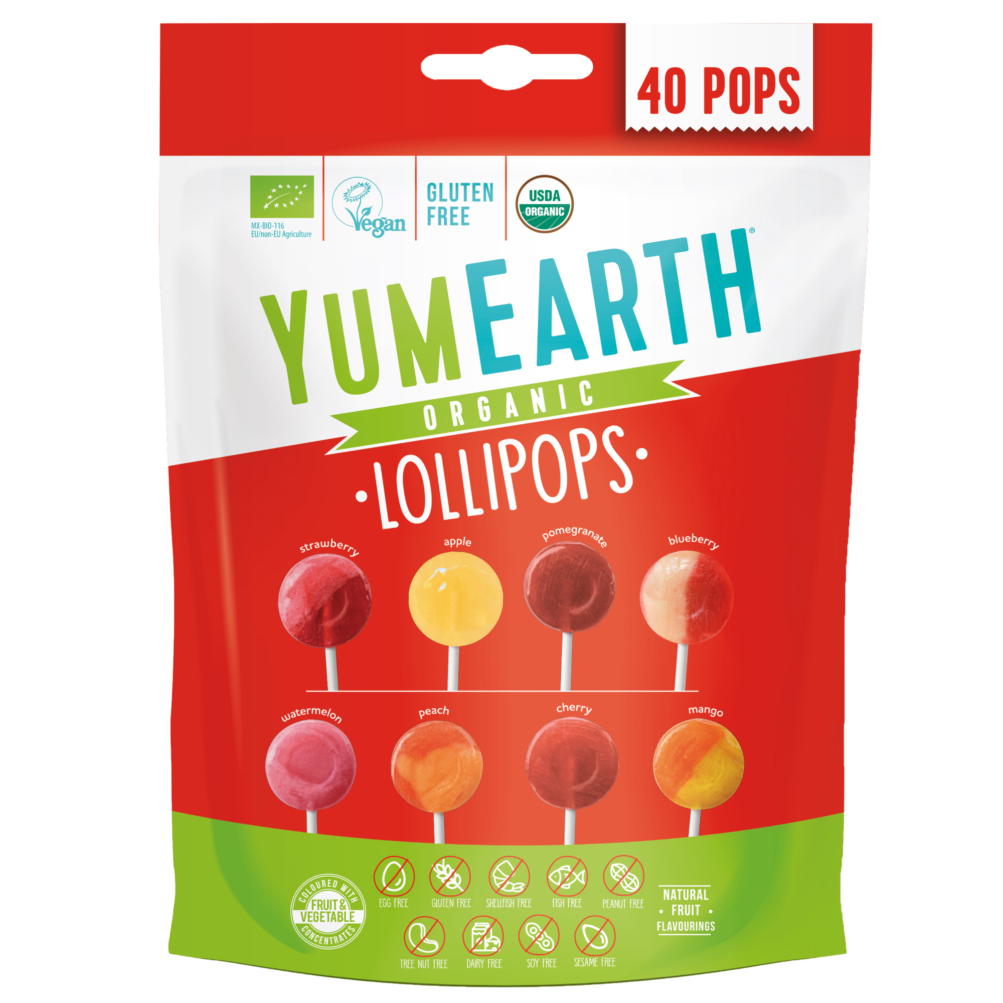 Zobrazit detail výrobku YumEarth Ovocná lízátka mix 8 příchutí BIO 40 ks Zobrazit detail výrobku YumEarth Ovocná lízátka mix 8 příchutí BIO 40 ks