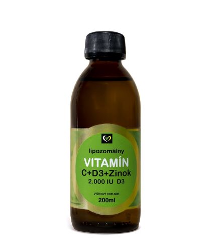 Zdravý Svet Lipozomální vitamín C + D3 + zinek 200 ml