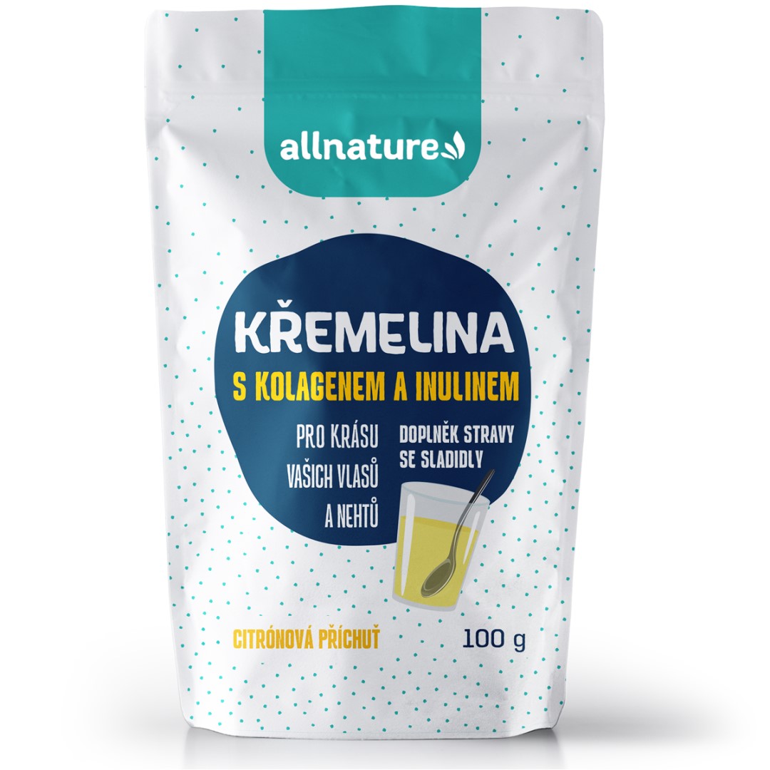 Zobrazit detail výrobku Allnature Křemelina s kolagenem a inulinem - příchut citrón 100 g