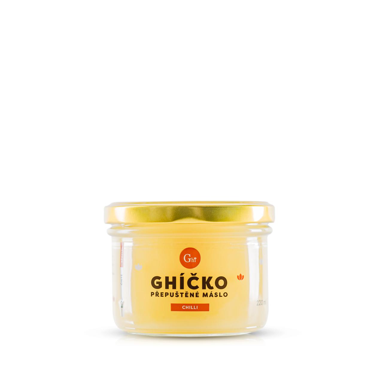 Zobrazit detail výrobku České ghíčko Přepuštěné máslo ghí chilli 220 ml
