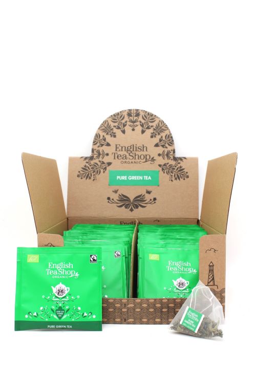 Zobrazit detail výrobku English Tea Shop Zelený čaj čistý - sypaný čaj v pyramidce BIO 50 ks