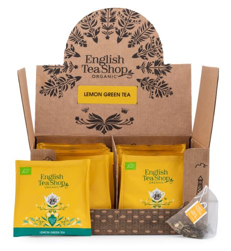 Zobrazit detail výrobku English Tea Shop Zelený čaj s citronem - sypaný čaj v pyramidce BIO 50 ks