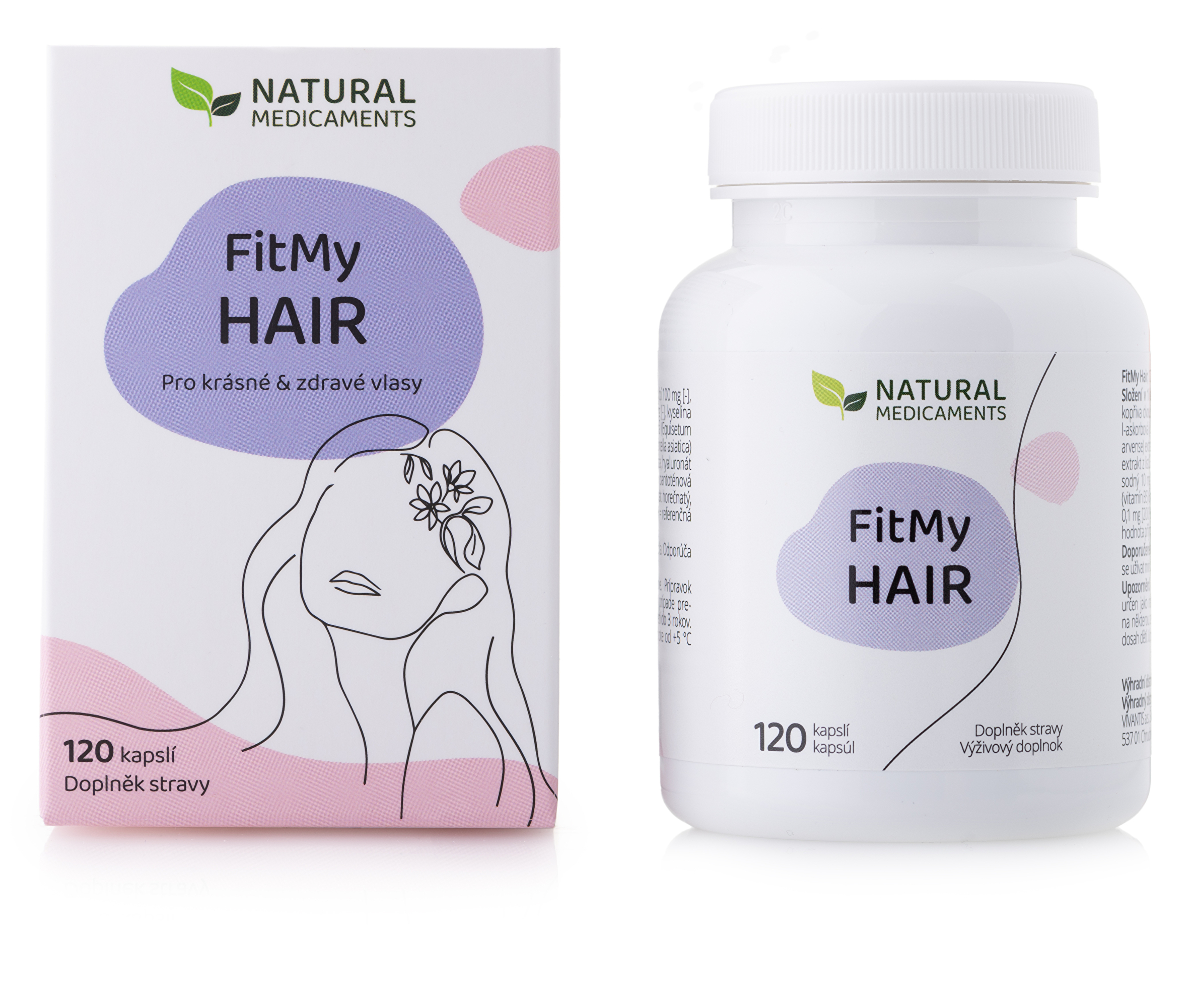 Natural Medicaments FitMy Hair pre zdravé a krásne vlasy 120 kapsúl