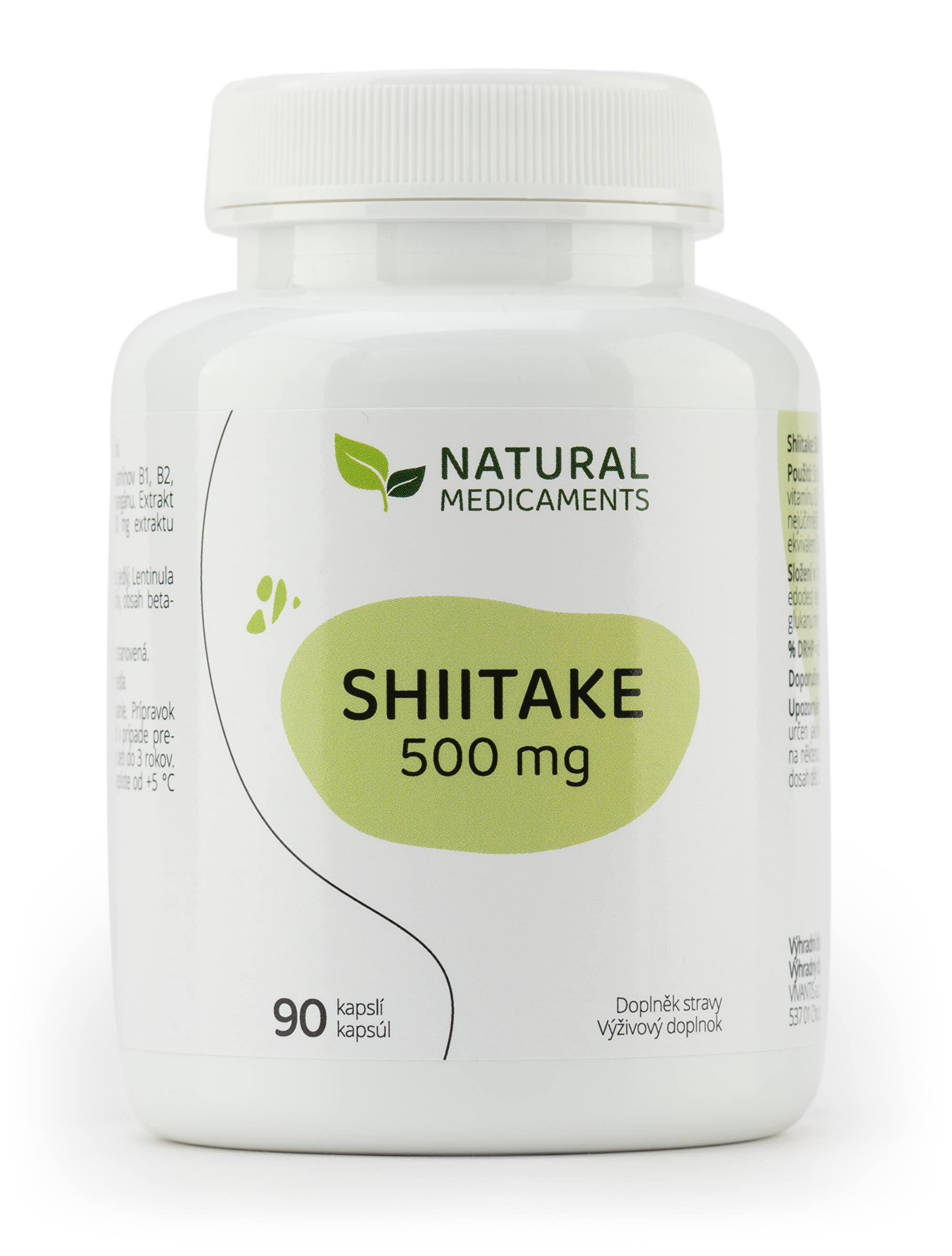 Natural Medicaments Shiitake 500 mg 90 kapslí