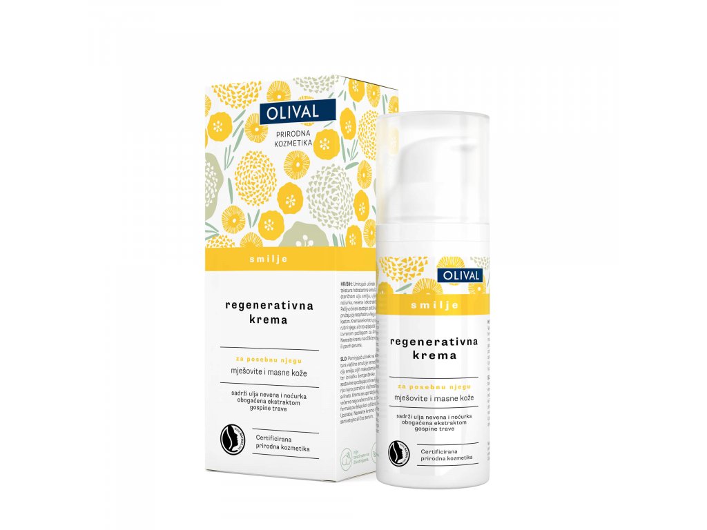 Zobrazit detail výrobku Olival Přírodní regenerační krém pro speciální péči o smíšenou a mastnou pleť 50 ml