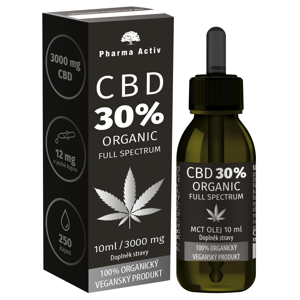 Zobrazit detail výrobku Pharma Activ CBD 30% Organic 3000 mg Full Spectrum 10 ml