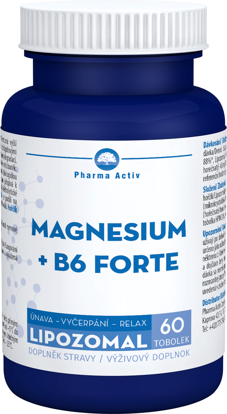 Zobrazit detail výrobku Pharma Activ Lipozomální Magnesium + B6 forte 60 tobolek