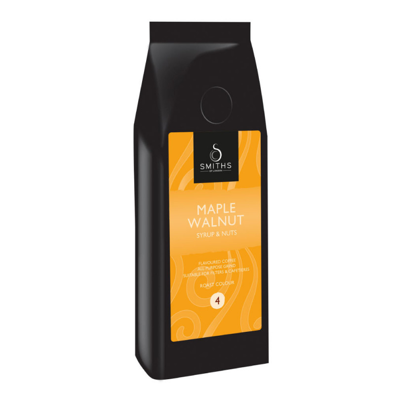 Zobrazit detail výrobku Smiths of London Ochucená káva Javorový sirup, vlašský ořech 227 g