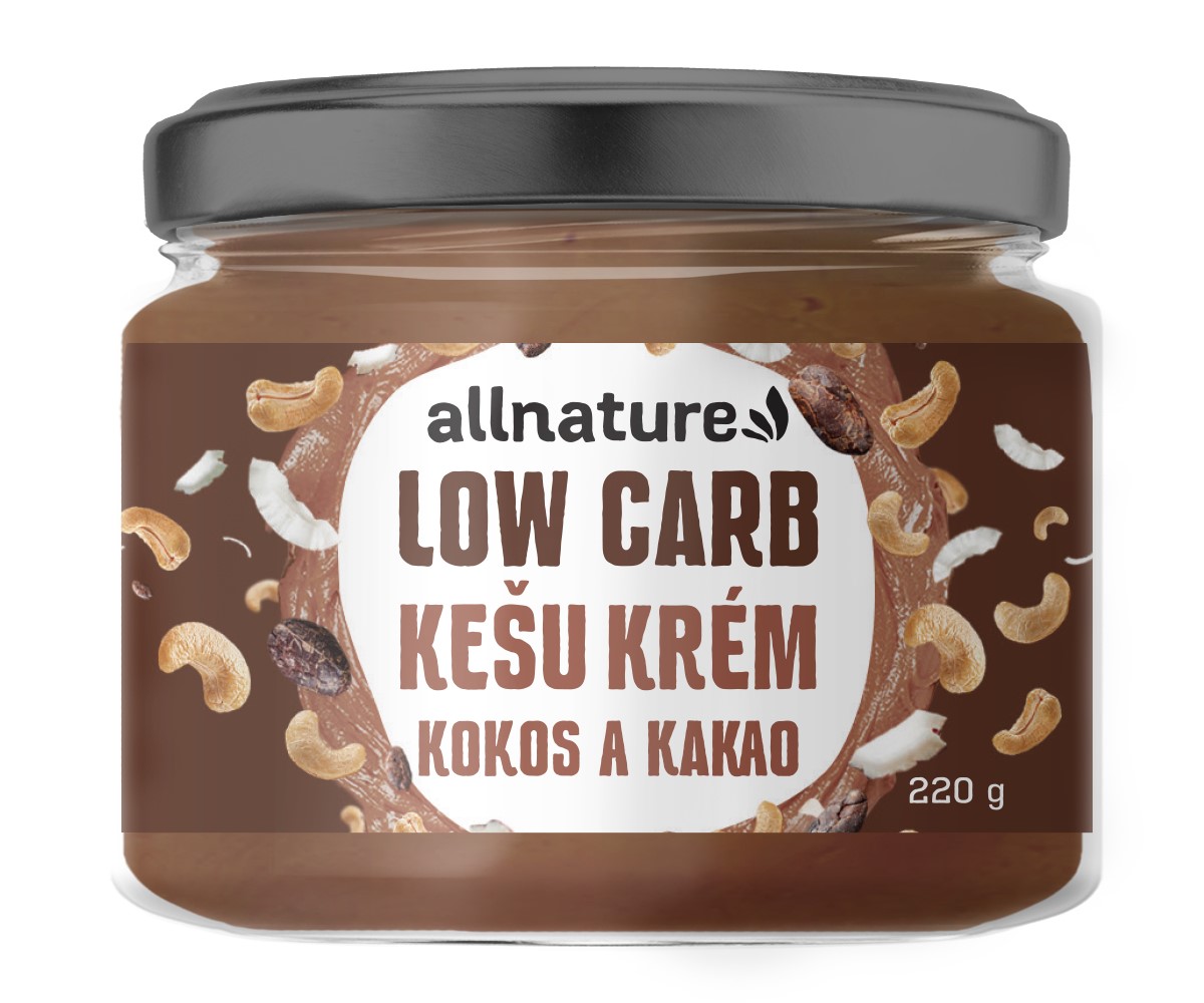 Zobrazit detail výrobku Allnature Kešu krém LOW carb - kokos a kakao 220 g