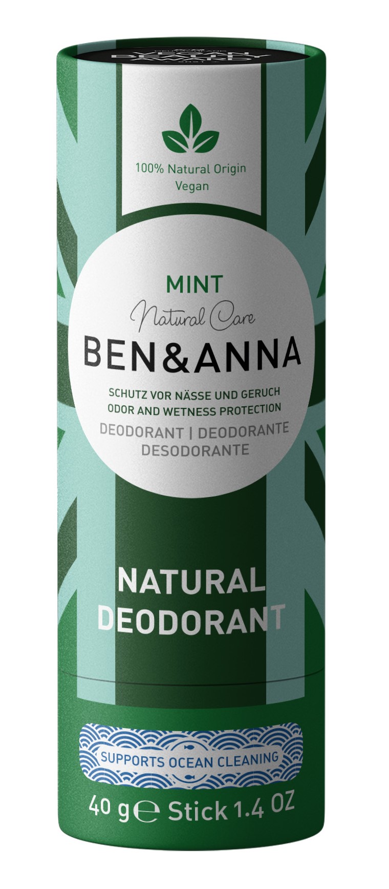 BEN & ANNA Tuhý deodorant Mint 40 g