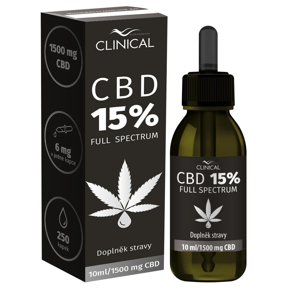 Zobrazit detail výrobku Clinical CBD 15% 1500 mg Full Spectrum 10 ml
