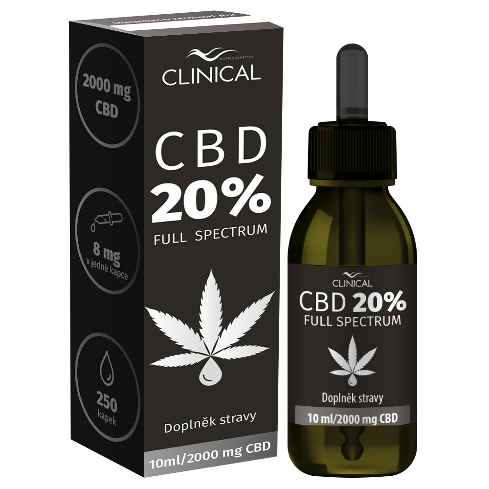 Zobrazit detail výrobku Clinical CBD 20% 2000 mg Full Spectrum 10 ml