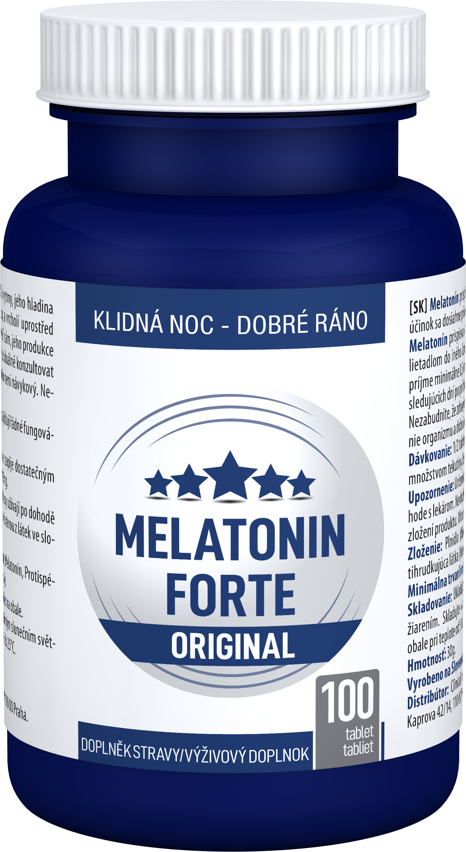 Zobrazit detail výrobku Clinical Melatonin Forte Original 100 tablet