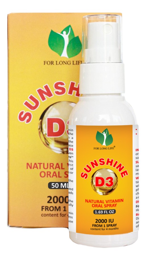 For long life Sunshine vitamin D3 50 ml