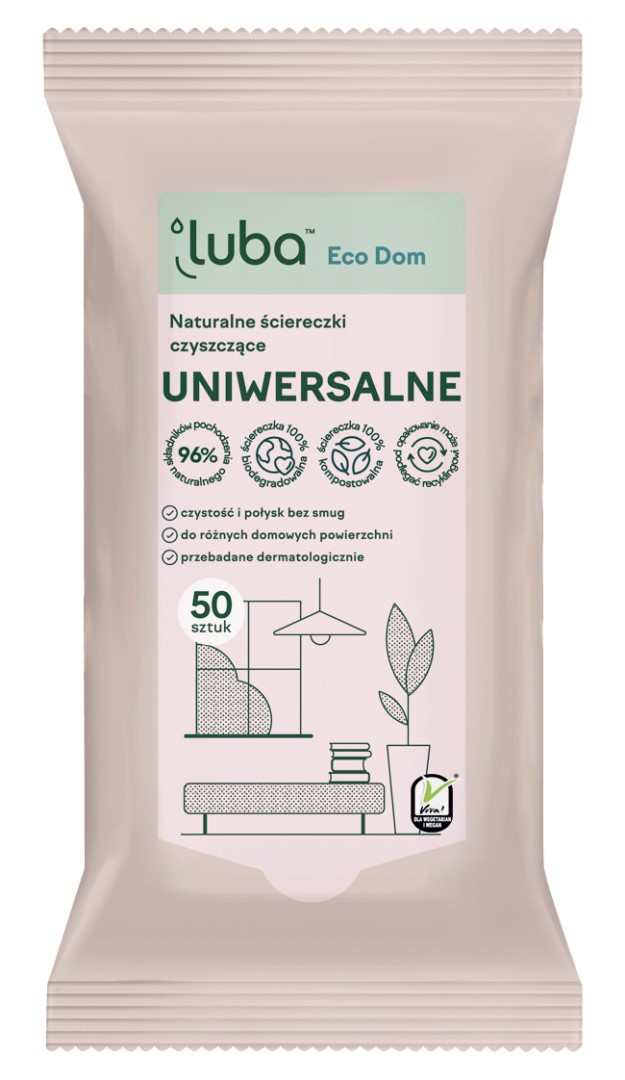 LUBA Přírodní čistící ubrousky - univerzální EKO 50 ks