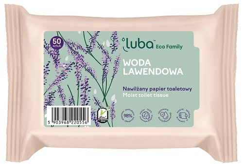 LUBA Vlhčený toaletní papír - levandule 50 ks
