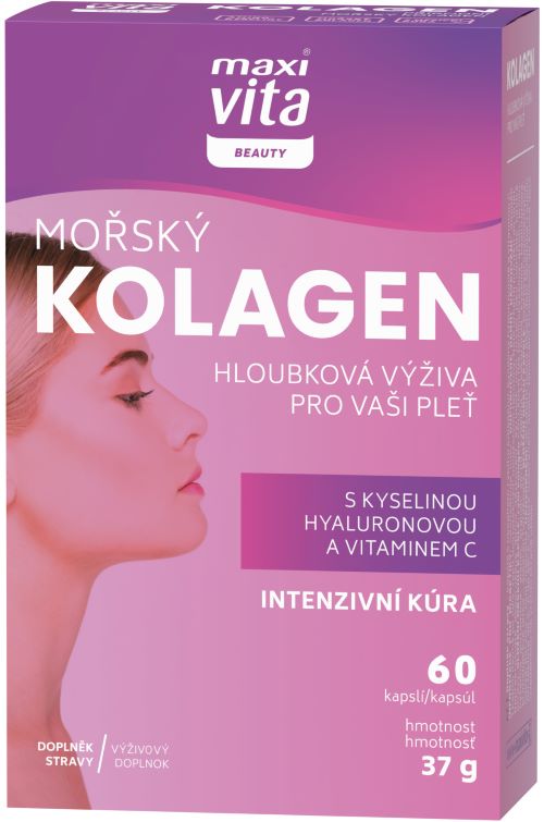 Zobrazit detail výrobku Maxi Vita Beauty Mořský kolagen + kyselina hyaluronová 60 kapslí