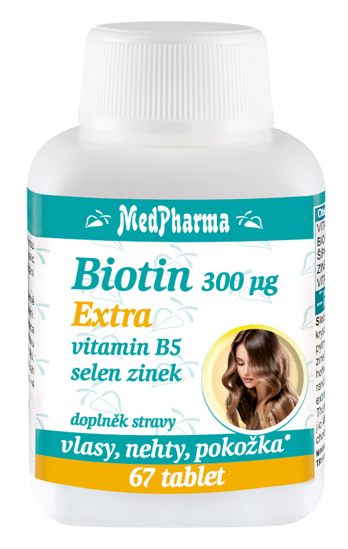 Zobrazit detail výrobku MedPharma Biotin 300 µg Extra - 67 tablet