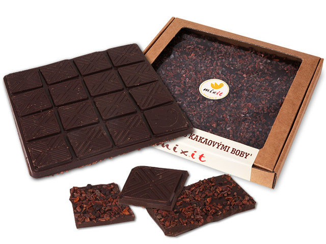Zobrazit detail výrobku Mixit Hořká čokoláda s kakaovými boby 250 g