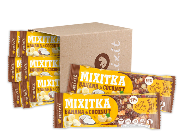 Mixit Mixitka bez lepku - Banán + Kokos 9 x 40 g