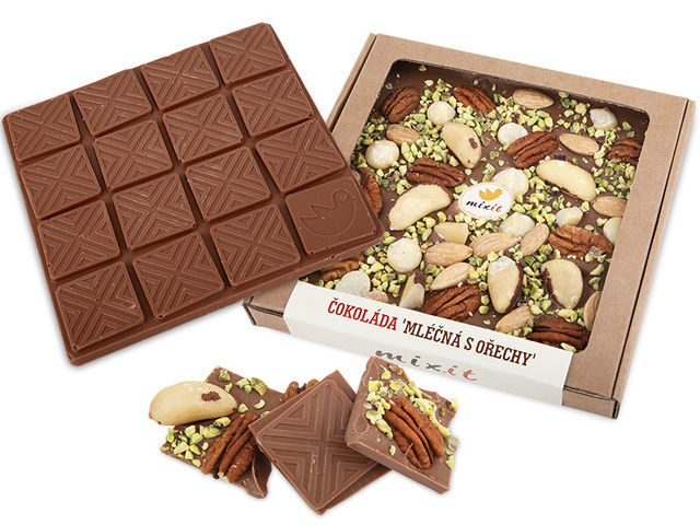 Zobrazit detail výrobku Mixit Mléčná čokoláda s ořechy 250 g
