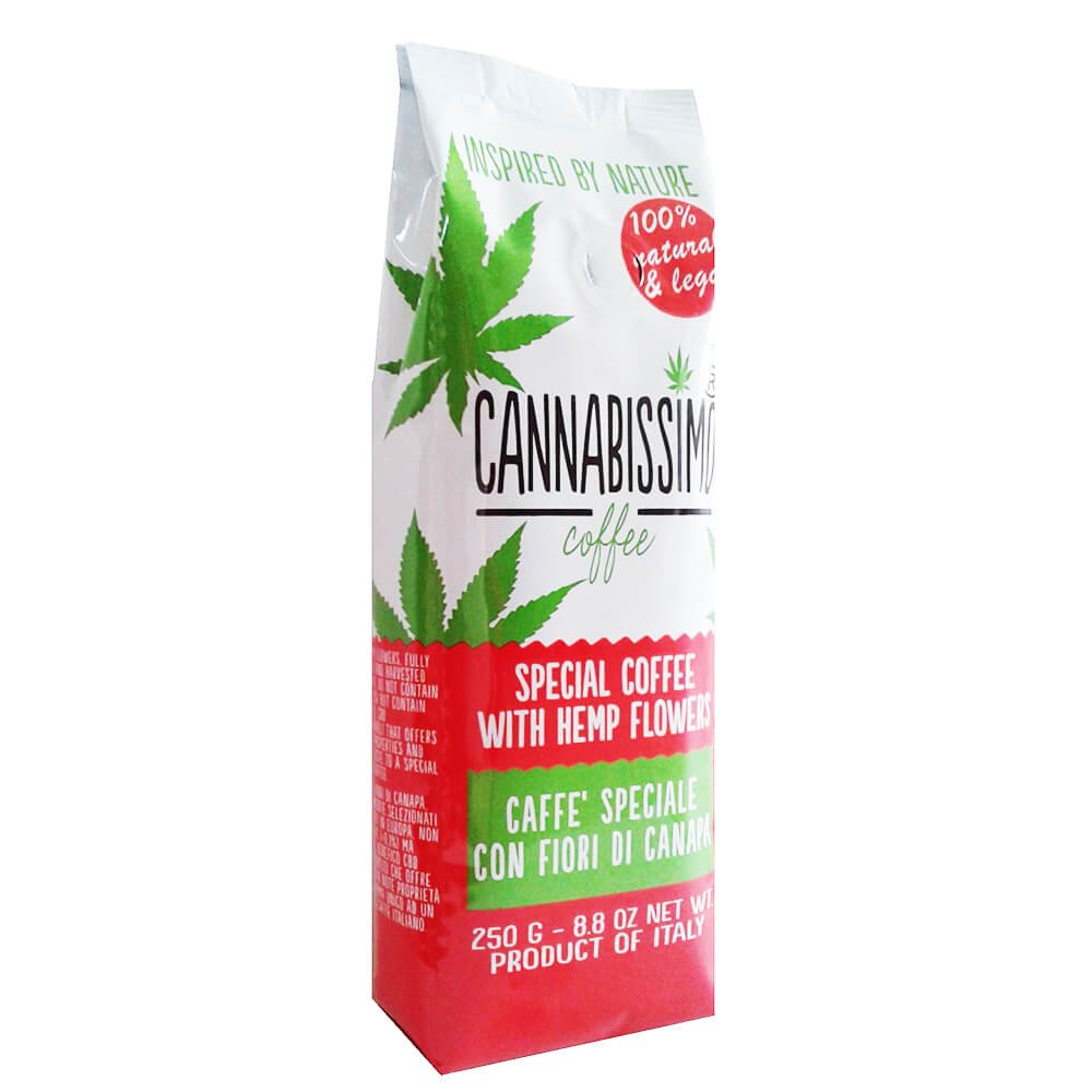 Zobrazit detail výrobku Monvitaly Káva Cannabissimo CBD Coffee s konopnými květy 250 g