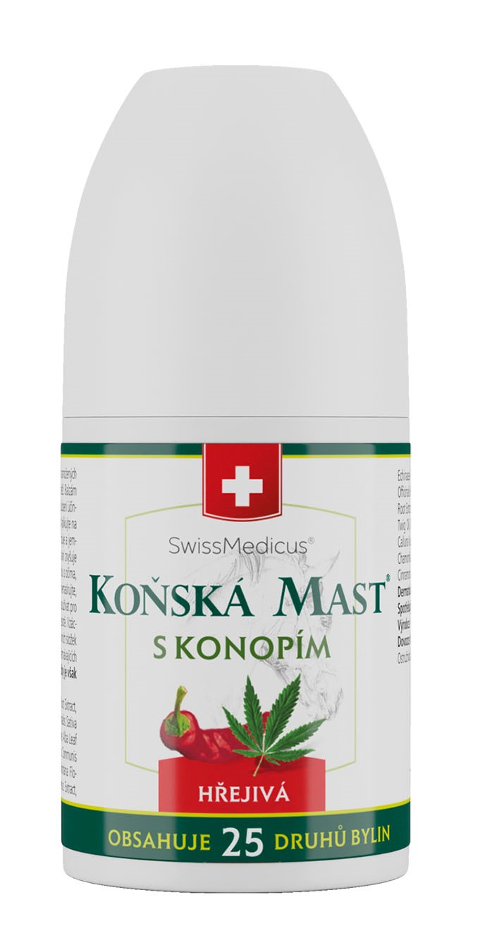Zobrazit detail výrobku Swissmedicus Koňská mast s konopím hřejivá – roll-on 90 ml