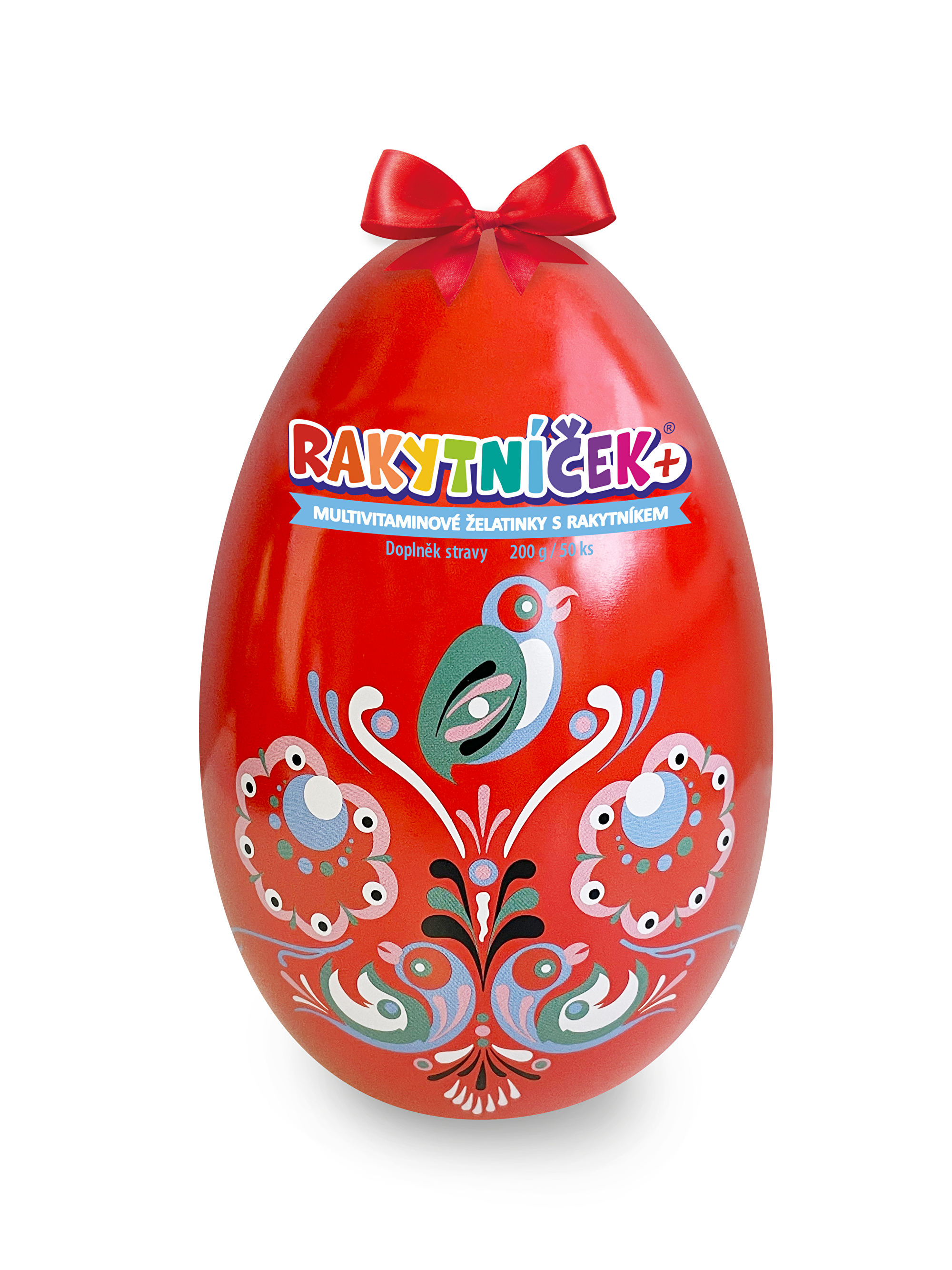 Zobrazit detail výrobku Terezia Company Rakytníček+ multivitaminové želatinky Velikonoční vejce červené 50 ks