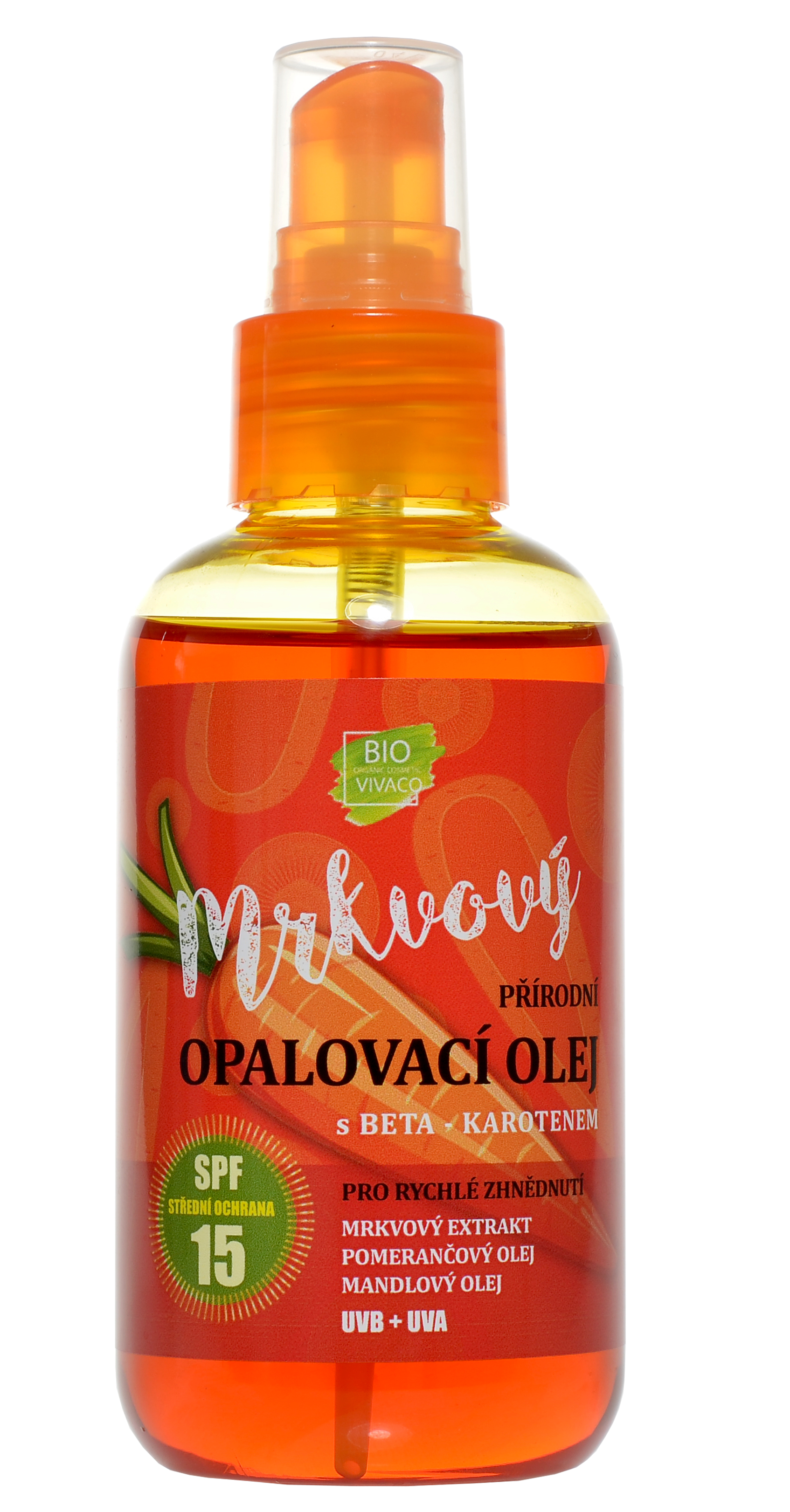 Vivaco Přírodní opalovací mrkvový olej OF 15