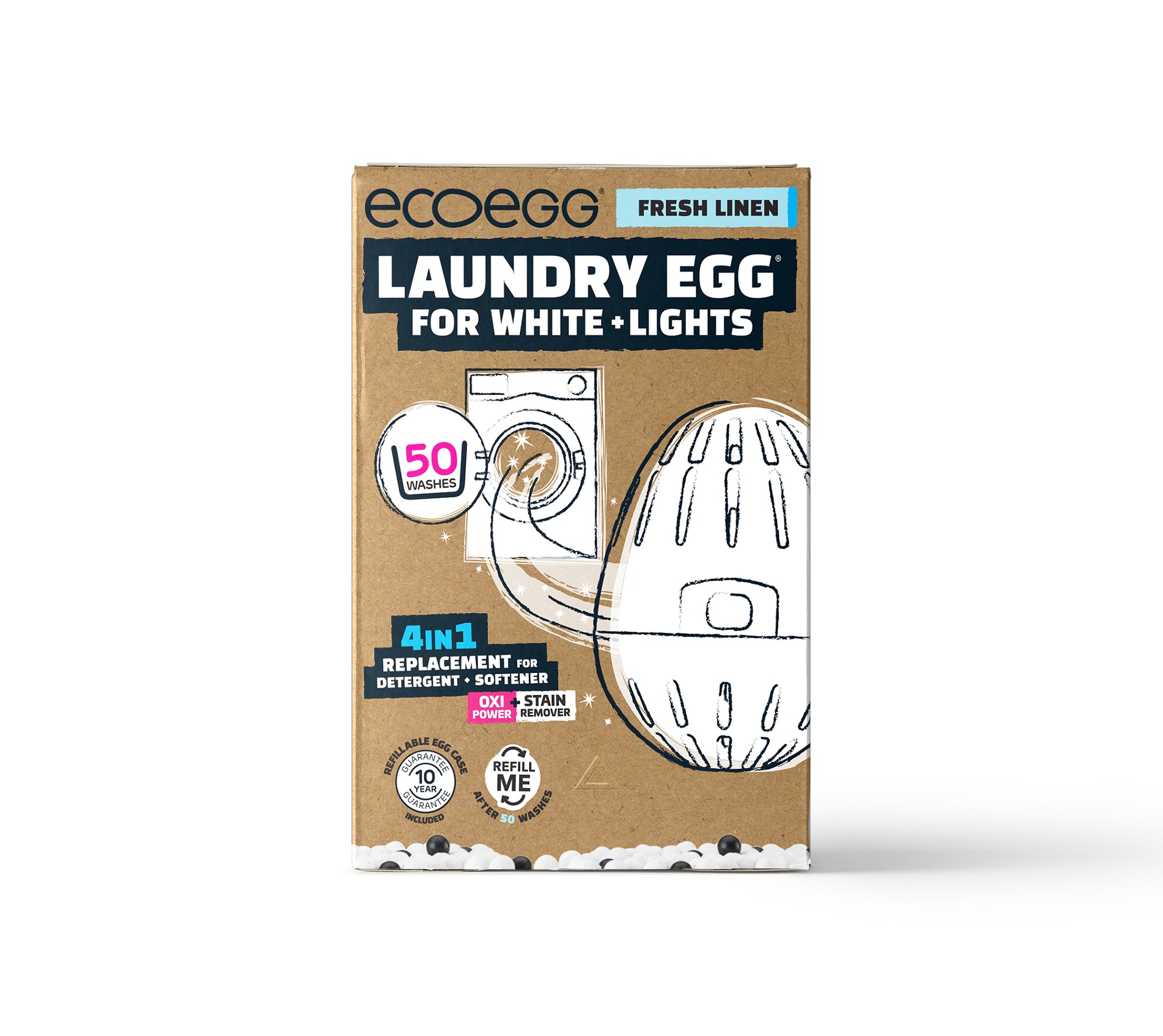 Zobrazit detail výrobku Ecoegg Prací vajíčko na bílé prádlo Svěží bavlna 50 praní