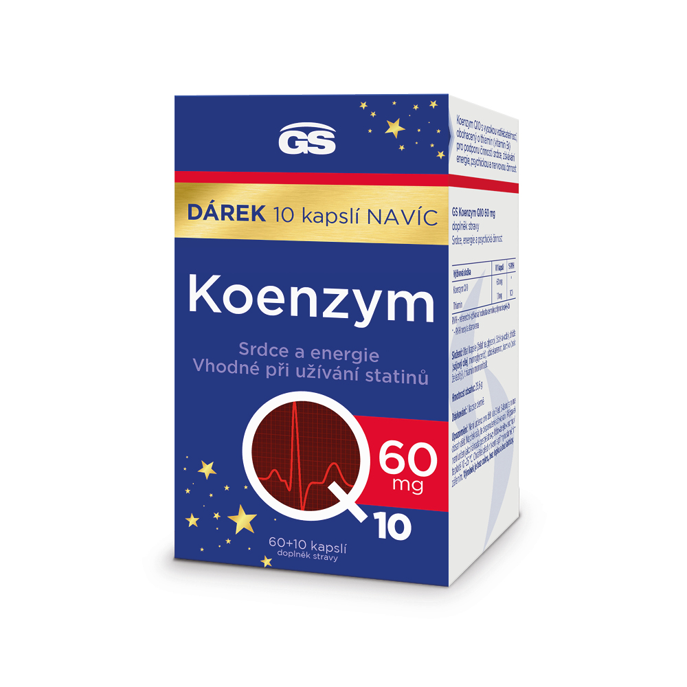 GreenSwan GS Koenzym Q10 60 mg 60 + 10 kapslí