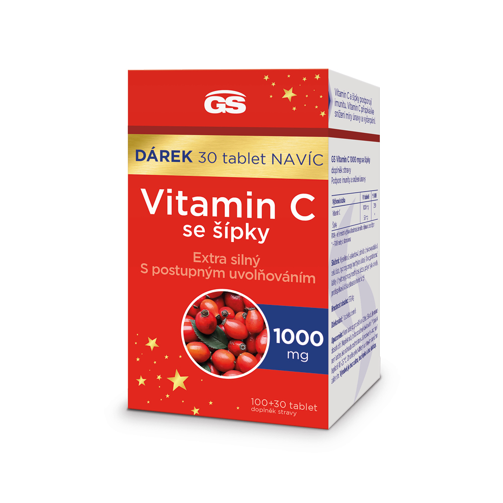 GreenSwan GS Vitamin C 1000 mg se šípky 100 + 30 tbl.