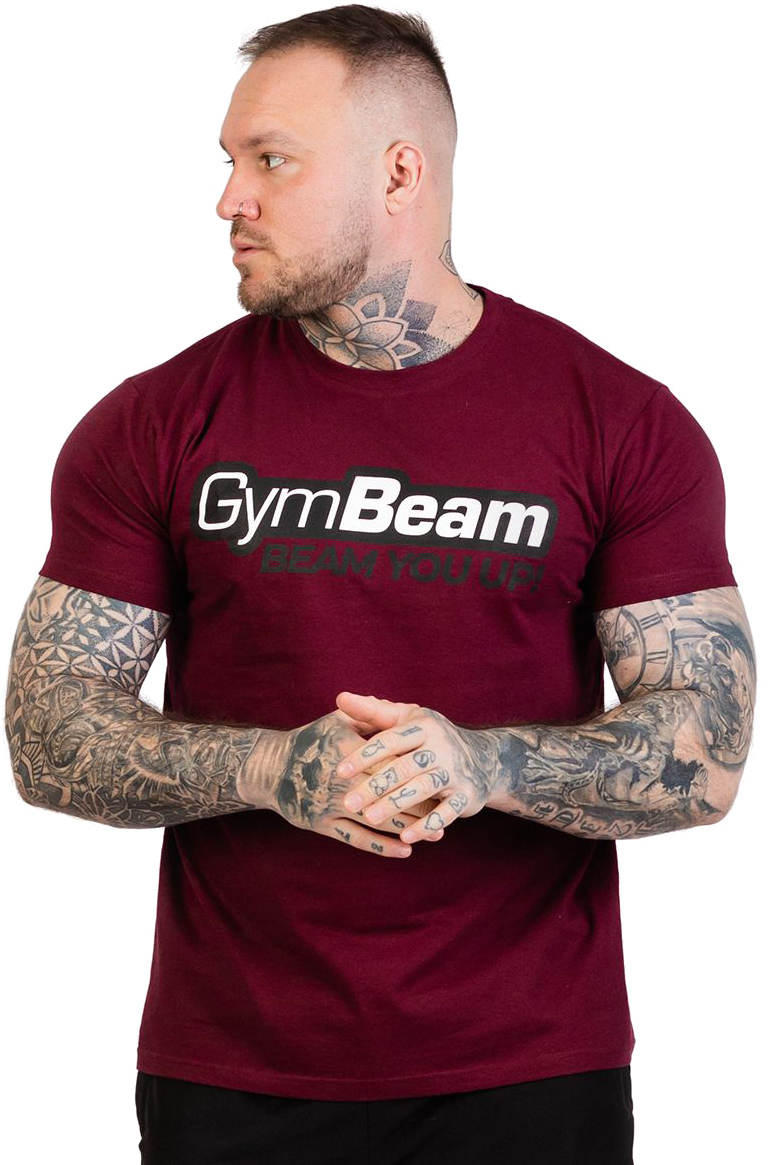 Zobrazit detail výrobku GymBeam Pánské tričko Beam Burgundy M