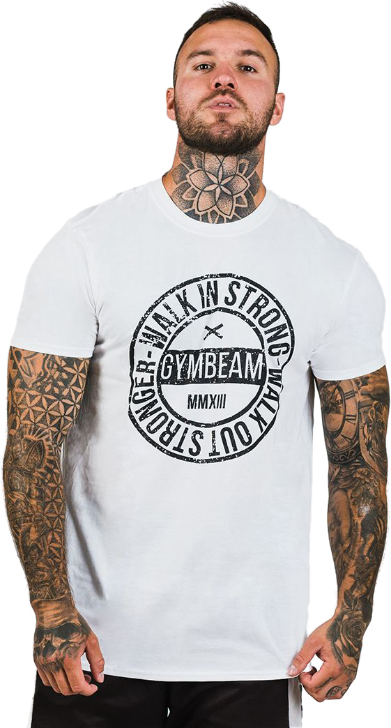 Zobrazit detail výrobku GymBeam Pánské tričko Walk In Strong White XL
