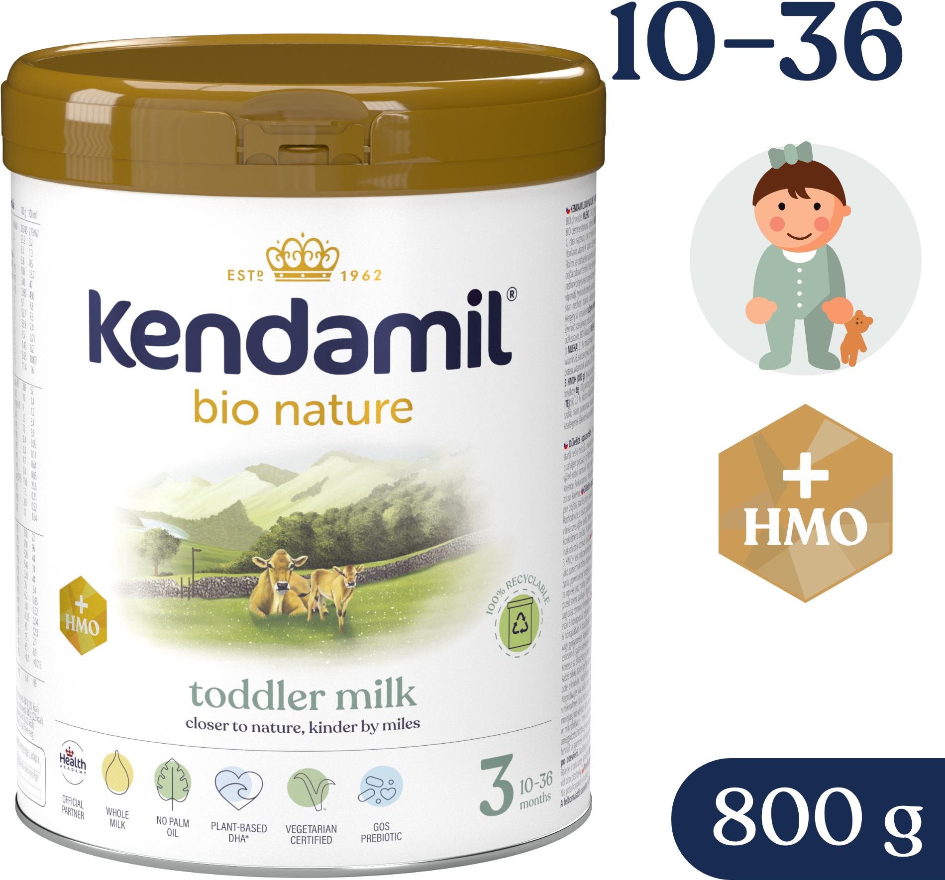 Kendamil BIO Nature pokračovací mléko 3 HMO+ 800 g