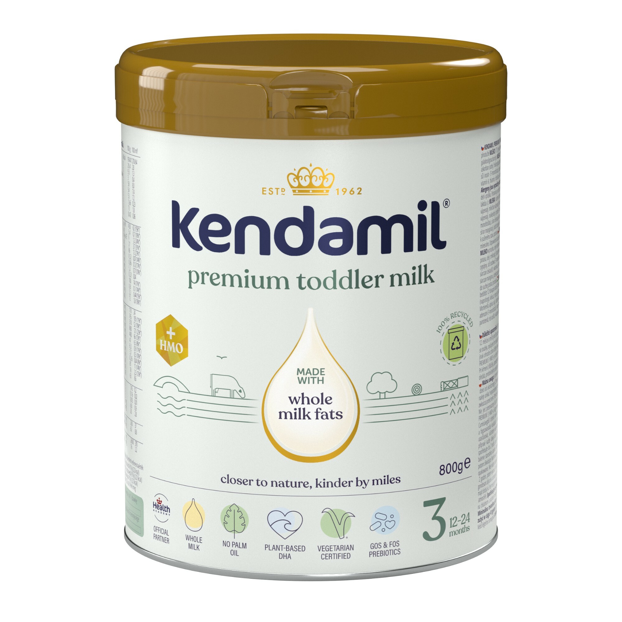 Kendamil Premium pokračovací mléko 3 HMO+ 800 g