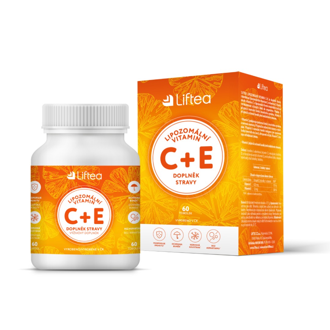 Liftea Lipozomální vitamín C+E 60 tob.