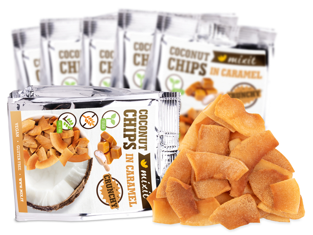 Zobrazit detail výrobku Mixit Kokosové chipsy - karamel 6 x 60 g