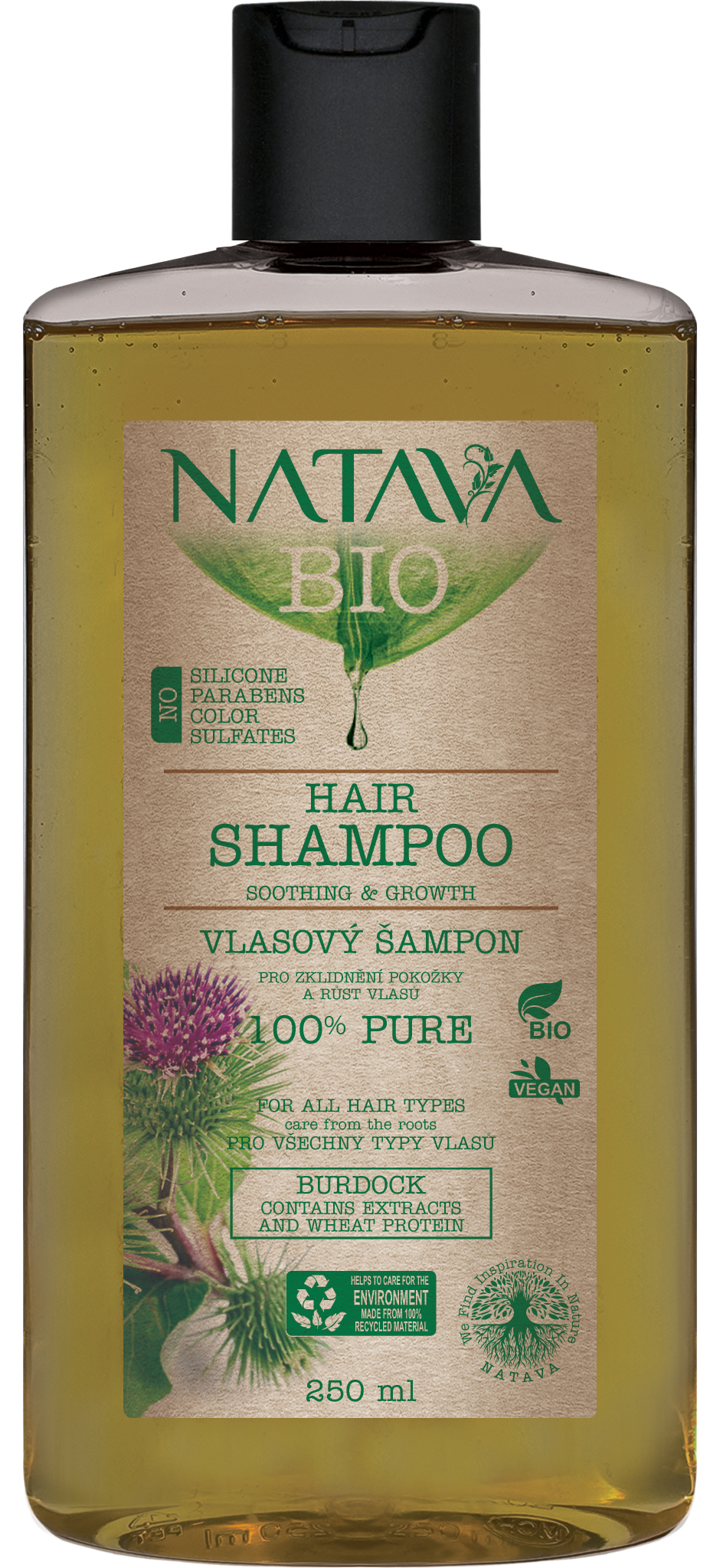 Natava Šampon na vlasy Lopuch 250 ml